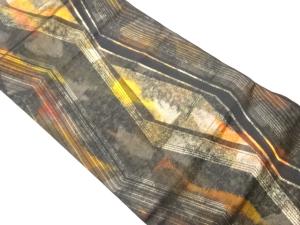 引箔幾何学模様織出し名古屋帯